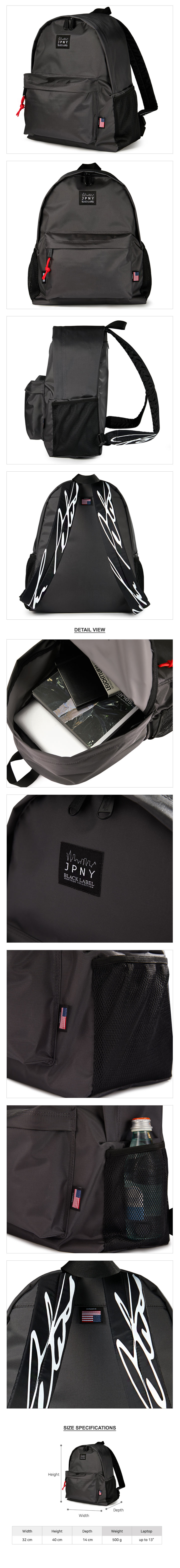 JPNY 1112 Backpack Gray (Black Signature)